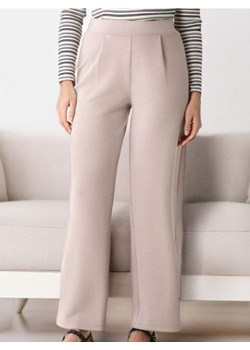 Sinsay - Spodnie soft touch - beżowy ze sklepu Sinsay w kategorii Spodnie damskie - zdjęcie 184277067
