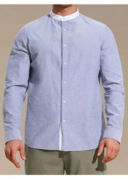 Sinsay - Bawełniana koszula slim fit - szary ze sklepu Sinsay w kategorii Koszule męskie - zdjęcie 184277276