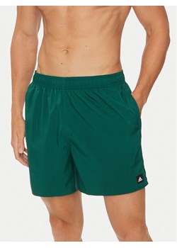 adidas Szorty kąpielowe Solid CLX IX7582 Zielony Regular Fit ze sklepu MODIVO w kategorii Kąpielówki - zdjęcie 184277655