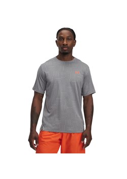 Męska koszulka treningowa Under Armour UA Tech Vent Geotessa SS - szara ze sklepu Sportstylestory.com w kategorii T-shirty męskie - zdjęcie 184278156