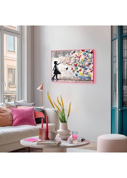 Orangewallz Druk artystyczny &quot;Bright Butterfly Girl&quot; w ramce ze sklepu Limango Polska w kategorii Obrazy - zdjęcie 184278345