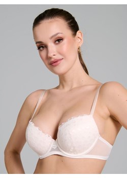 Sinsay - Biustonosz push-up z ozdobną koronką - kremowy ze sklepu Sinsay w kategorii Biustonosze - zdjęcie 184279809