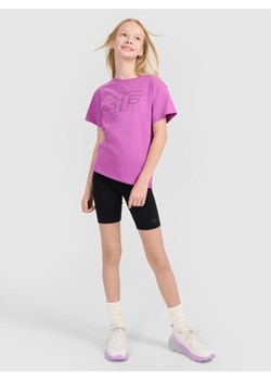 Dziewczęce kolarki dzianinowe 4F 4FJWSS25TTIGF216 - czarne ze sklepu Sportstylestory.com w kategorii Spodenki dziewczęce - zdjęcie 184280206