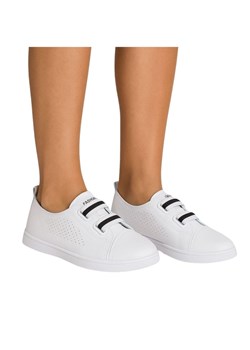 Tenisówki slip on Wsuwane białe ażurowe /A5-2  17890 T185/ ze sklepu Pantofelek24.pl w kategorii Trampki damskie - zdjęcie 184281235