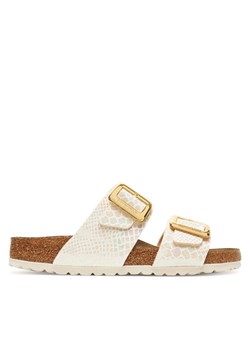 Klapki Birkenstock Sydney Cushion Buckle 1030258 Écru ze sklepu eobuwie.pl w kategorii Klapki damskie - zdjęcie 184281939