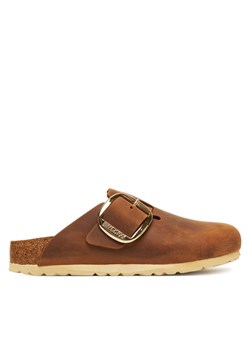 Birkenstock Klapki Boston Big Buckle Hex 1030446 Brązowy ze sklepu MODIVO w kategorii Klapki damskie - zdjęcie 184282616