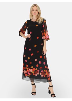 Czarna zwiewna sukienka maxi w kwiaty L'AF Pabla ze sklepu Eye For Fashion w kategorii Sukienki - zdjęcie 184283638