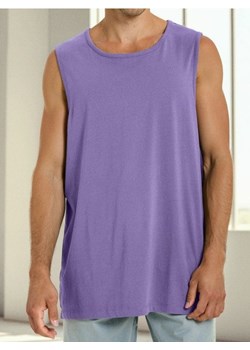 Sinsay - Bawełniany tank top - fioletowy ze sklepu Sinsay w kategorii T-shirty męskie - zdjęcie 184284085