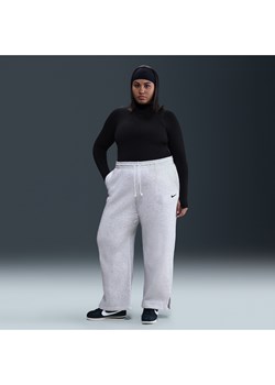 Damskie spodnie z wysokim stanem Nike Sportswear Phoenix Fleece (duże rozmiary) - Brązowy ze sklepu Nike poland w kategorii Spodnie damskie - zdjęcie 184284146
