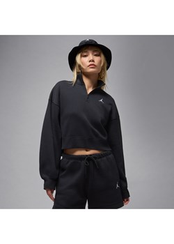 Damska bluza z zamkiem 1/4 Jordan Brooklyn Fleece - Czerń ze sklepu Nike poland w kategorii Bluzy damskie - zdjęcie 184284238