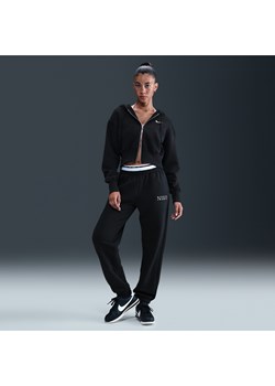 Damskie spodnie dresowe z wysokim stanem Nike Sportswear Phoenix Fleece - Czerń ze sklepu Nike poland w kategorii Spodnie damskie - zdjęcie 184284248