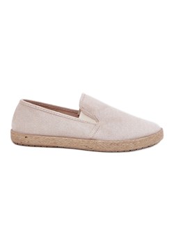 Espadryle Tenisówki Męskie Z Eko Zamszu Beżowe beżowy ze sklepu ButyModne.pl w kategorii Espadryle męskie - zdjęcie 184285149