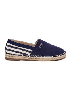 Męskie Espadryle Z Eko Zamszu Granatowe niebieskie ze sklepu ButyModne.pl w kategorii Espadryle męskie - zdjęcie 184285156