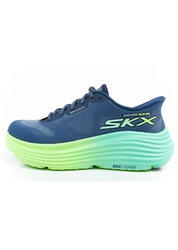 Buty do biegania Skechers Max Cushioning Slip-Ins 129473/NVLM niebieskie - id: 228137 - marki Skechers - 184285226 Buty do biegania Skechers Max Cushioning Slip-Ins 129473/NVLM niebieskie ze sklepu ButyModne.pl w kategorii Buty sportowe damskie - zdjęcie 184285226