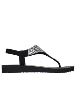Sandały Skechers Meditation - Glamorous Muse W 119774-BLK czarne ze sklepu ButyModne.pl w kategorii Sandały damskie - zdjęcie 184285316
