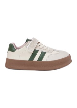 Boto Sneakersy Dziecięce Na Platformie Beżowo-Zielone Sopiaella beżowy ze sklepu ButyModne.pl w kategorii Trampki dziecięce - zdjęcie 184285329