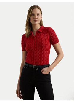 LAUREN RALPH LAUREN Sweter 200932224012 Czerwony Slim Fit ze sklepu MODIVO w kategorii Swetry damskie - zdjęcie 184287895