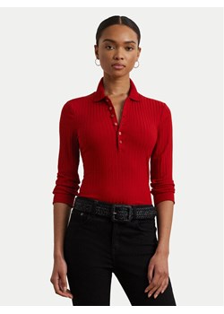 LAUREN RALPH LAUREN Sweter 200971091003 Czerwony Slim Fit ze sklepu MODIVO w kategorii Swetry damskie - zdjęcie 184287919