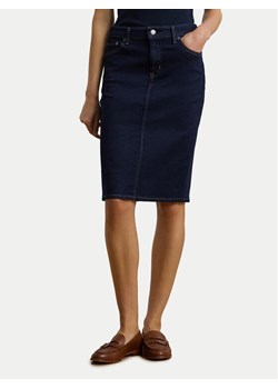 LAUREN RALPH LAUREN Spódnica jeansowa 200813134001 Granatowy Straight Fit ze sklepu MODIVO w kategorii Spódnice - zdjęcie 184287947