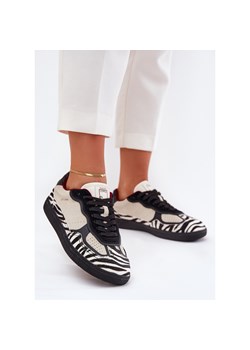 Sneakersy Damskie Big Star by Daniel Lopez SS2D4015 Zebra Beżowe beżowy ze sklepu ButyModne.pl w kategorii Buty sportowe damskie - zdjęcie 184288477