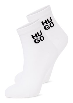 HUGO Skarpety w 2-paku - 2P SH INTERLACE CC W Kobiety biały jednolity ze sklepu vangraaf w kategorii Skarpetki damskie - zdjęcie 184288578