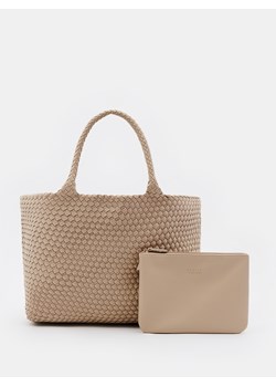 Mohito - Torebka shopper z kosmetyczką - beżowy ze sklepu Mohito w kategorii Torby Shopper bag - zdjęcie 184288608