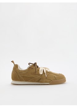 Reserved - Skórzane sneakersy - beżowy ze sklepu Reserved w kategorii Buty sportowe damskie - zdjęcie 184289268