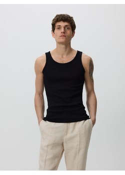 Reserved - Bawełniany tank top - czarny ze sklepu Reserved w kategorii T-shirty męskie - zdjęcie 184292226