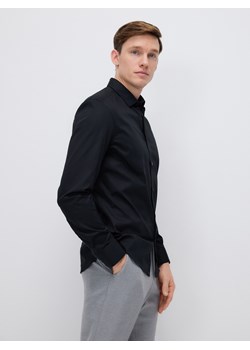 Reserved - Bawełniana koszula slim fit - czarny ze sklepu Reserved w kategorii Koszule męskie - zdjęcie 184292809