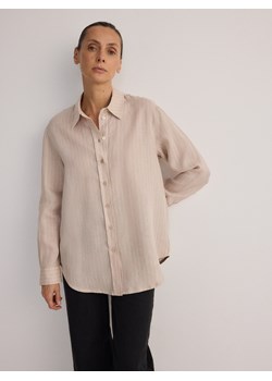 Reserved - Lniana koszula oversize - wielobarwny ze sklepu Reserved w kategorii Koszule damskie - zdjęcie 184292838