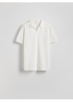 Reserved - Koszulka polo regular fit - biały ze sklepu Reserved w kategorii T-shirty męskie - zdjęcie 184292929