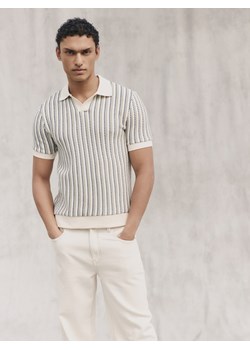 Reserved - Koszulka polo comfort w paski - granatowy ze sklepu Reserved w kategorii T-shirty męskie - zdjęcie 184292935