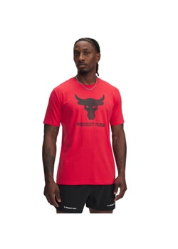 Męska koszulka treningowa Under Armour Project Rock Brahma Bull - czerwona ze sklepu Sportstylestory.com w kategorii T-shirty męskie - zdjęcie 184293759