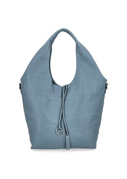 Torebka Damska Shopper Bag firmy Hernan HB0325 Błękitna ze sklepu PaniTorbalska w kategorii Torby Shopper bag - zdjęcie 184293966