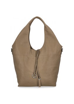 Torebka Damska Shopper Bag firmy Hernan HB0325 Ciemno Beżowa ze sklepu PaniTorbalska w kategorii Torby Shopper bag - zdjęcie 184294168