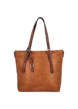 Uniwersalna Torebka Damska XL Shopper Bag firmy Hernan HB0213-1 Ruda/Brązowa ze sklepu PaniTorbalska w kategorii Torby Shopper bag - zdjęcie 184294189