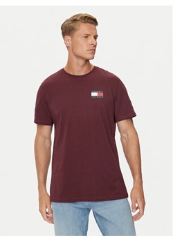 Tommy Jeans T-Shirt Essential DM0DM20740 Bordowy Slim Fit ze sklepu MODIVO w kategorii T-shirty męskie - zdjęcie 184295826