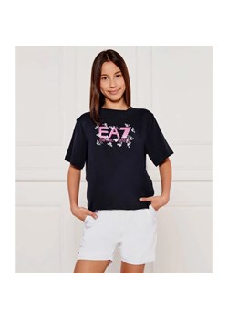 EA7 T-shirt | Regular Fit ze sklepu Gomez Fashion Store w kategorii Bluzki dziewczęce - zdjęcie 184296576