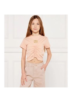 Pinko UP T-shirt | Cropped Fit ze sklepu Gomez Fashion Store w kategorii Bluzki dziewczęce - zdjęcie 184296666