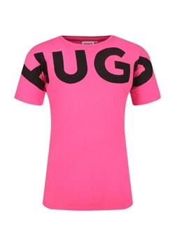 HUGO KIDS T-shirt | Regular Fit ze sklepu Gomez Fashion Store w kategorii Bluzki dziewczęce - zdjęcie 184297028