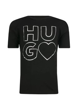 HUGO KIDS T-shirt | Regular Fit ze sklepu Gomez Fashion Store w kategorii Bluzki dziewczęce - zdjęcie 184297087
