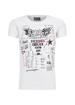 Diesel T-shirt TSILYEXA | Regular Fit ze sklepu Gomez Fashion Store w kategorii Bluzki dziewczęce - zdjęcie 184297687