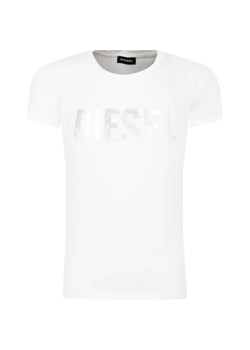 Diesel T-shirt | Regular Fit ze sklepu Gomez Fashion Store w kategorii Bluzki dziewczęce - zdjęcie 184297688