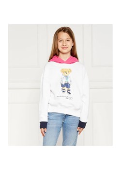 POLO RALPH LAUREN Bluza BEAR HOODIE-KNIT | Regular Fit ze sklepu Gomez Fashion Store w kategorii Bluzy dziewczęce - zdjęcie 184297737