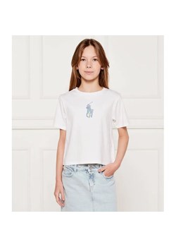 POLO RALPH LAUREN T-shirt | Regular Fit ze sklepu Gomez Fashion Store w kategorii Bluzki dziewczęce - zdjęcie 184297788