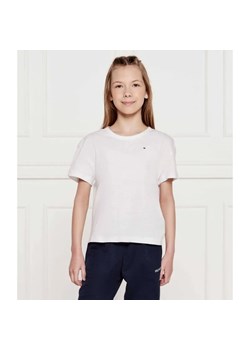 Tommy Hilfiger T-shirt | Regular Fit | z dodatkiem lnu ze sklepu Gomez Fashion Store w kategorii Bluzki dziewczęce - zdjęcie 184297858