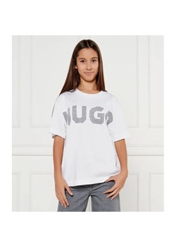 HUGO KIDS T-shirt | Regular Fit ze sklepu Gomez Fashion Store w kategorii Bluzki dziewczęce - zdjęcie 184297876