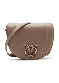 Pinko Skórzana torebka na ramię ROUND CLICK MINI VITELLO MORBI ze sklepu Gomez Fashion Store w kategorii Listonoszki - zdjęcie 184298556