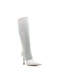 Liu Jo Kozaki na szpilce LIU JO X LEONIE HANNE GLAM 02 | z dodatkiem skóry ze sklepu Gomez Fashion Store w kategorii Kozaki damskie - zdjęcie 184299067