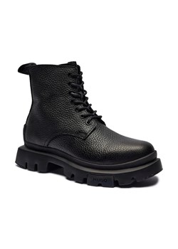 HUGO Skórzane buty wysokie Fabyan_halb_ltgr ze sklepu Gomez Fashion Store w kategorii Buty zimowe męskie - zdjęcie 184299377